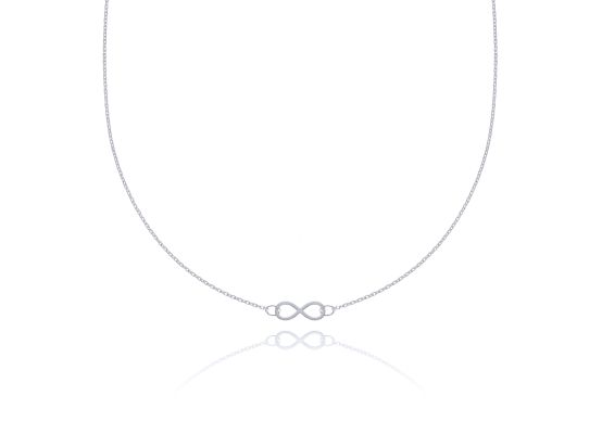 MOISS náhrdelník z bílého zlata NEKONEČNO