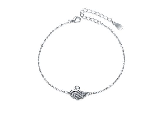 MOISS stříbrný náramek LABUŤ