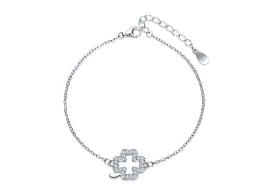 MOISS stříbrný náramek ČTYŘLÍSTEK