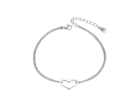 MOISS stříbrný náramek SRDCE