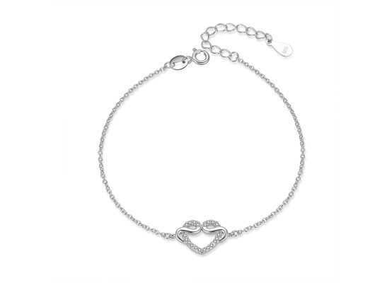 MOISS stříbrný náramek SRDCE