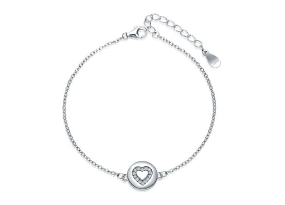MOISS stříbrný náramek SRDCE