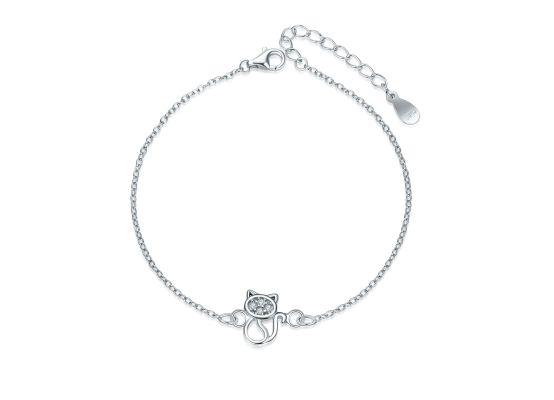 MOISS stříbrný náramek KOČKA