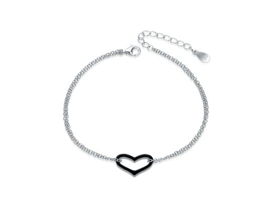 MOISS stříbrný náramek SRDCE