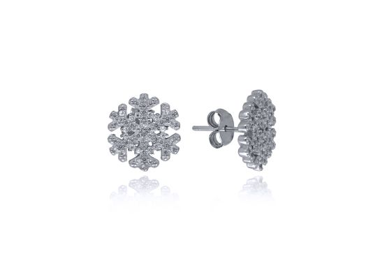 MOISS stříbrné náušnice VLOČKA
