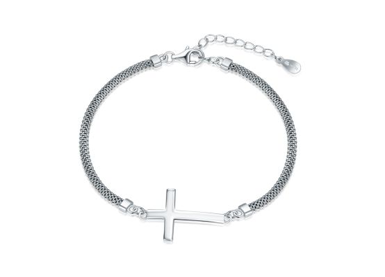MOISS stříbrný náramek KŘÍŽ