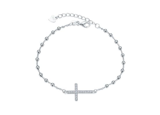 MOISS stříbrný náramek KŘÍŽ