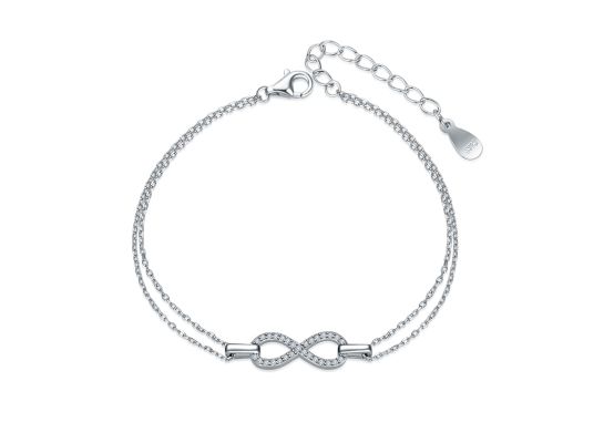 MOISS stříbrný náramek NEKONEČNO