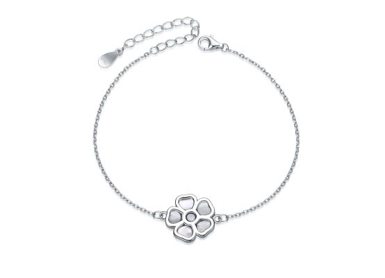 MOISS stříbrný náramek KVĚTINA