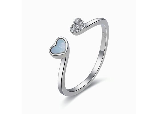MOISS stříbrný prsten SRDCE