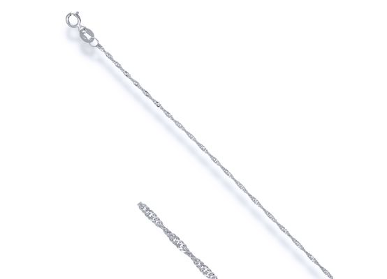 MOISS řetízek z bílého zlata SINGAPUR