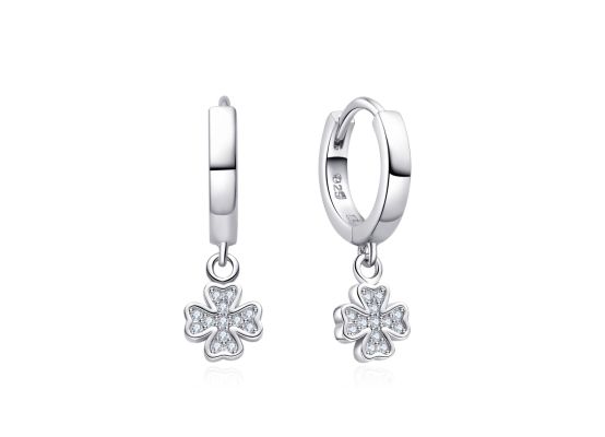 MOISS stříbrné náušnice ČTYŘLÍSTEK