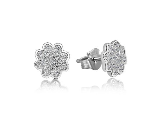 MOISS stříbrné náušnice KVĚTINA