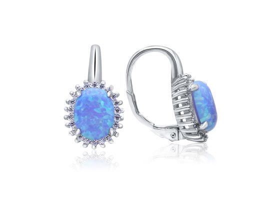 MOISS stříbrné náušnice OPÁL