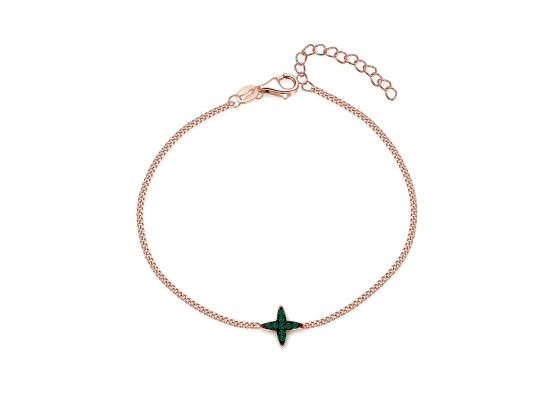 MOISS stříbrný náramek HVĚZDA ROSE