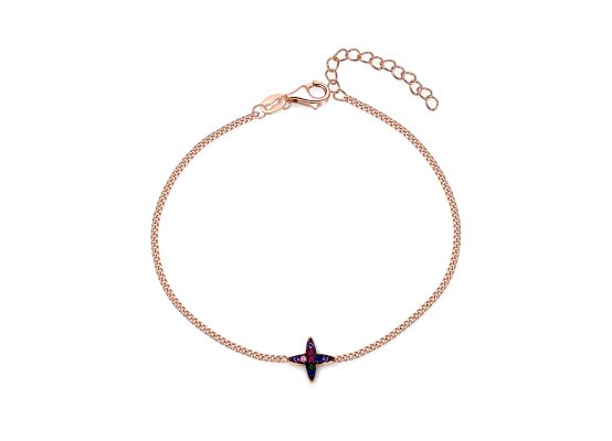 MOISS stříbrný náramek HVĚZDA ROSE
