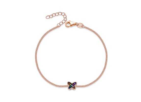 MOISS stříbrný náramek MOTÝL ROSE