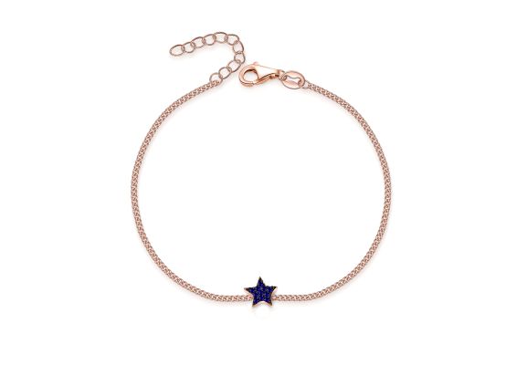 MOISS stříbrný náramek HVĚZDA ROSE
