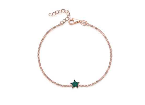 MOISS stříbrný náramek HVĚZDA ROSE