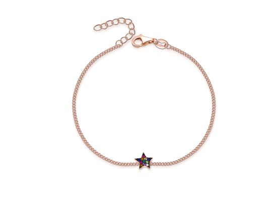 MOISS stříbrný náramek HVĚZDA ROSE
