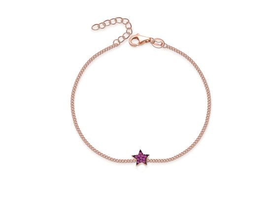 MOISS stříbrný náramek HVĚZDA ROSE