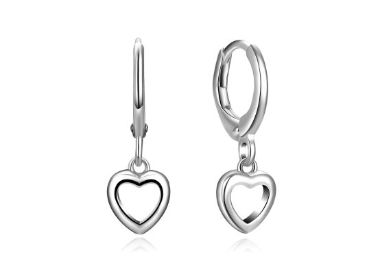 MOISS stříbrné náušnice SRDCE