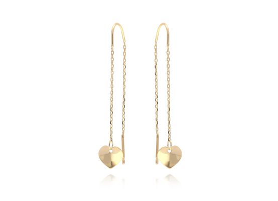 MOISS náušnice ze žlutého zlata SRDCE