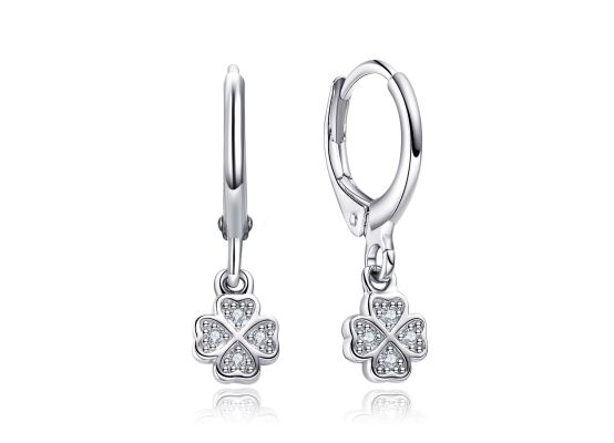 MOISS stříbrné náušnice ČTYŘLÍSTEK