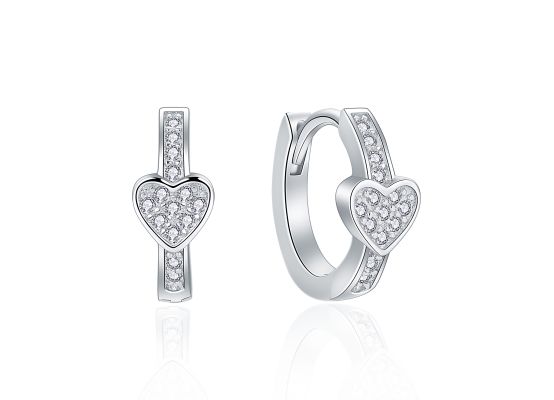 MOISS stříbrné náušnice SRDCE