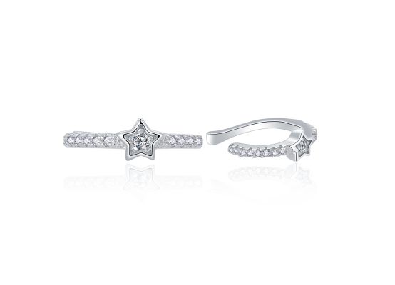 MOISS stříbrné záušnice HVĚZDA