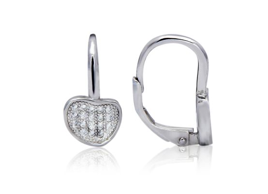 MOISS stříbrné náušnice SRDCE