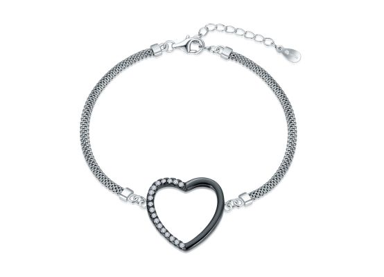 MOISS stříbrný náramek SRDCE