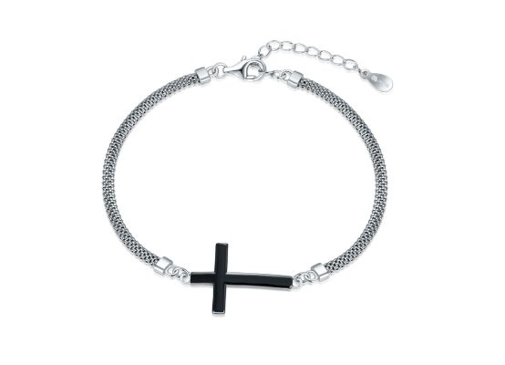 MOISS stříbrný náramek KŘÍŽ