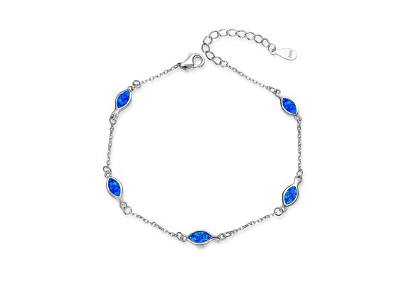 MOISS stříbrný náramek OPÁL