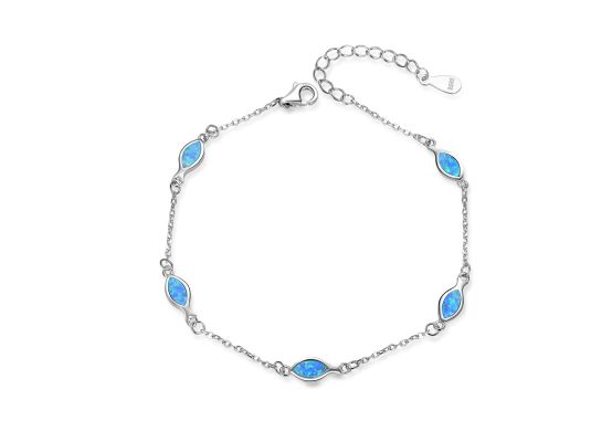 MOISS stříbrný náramek OPÁL