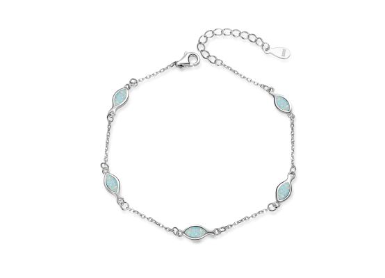 MOISS stříbrný náramek OPÁL