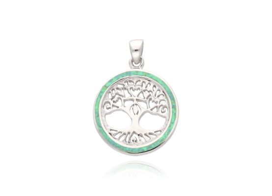 MOISS opálový stříbrný přívěsek STROM