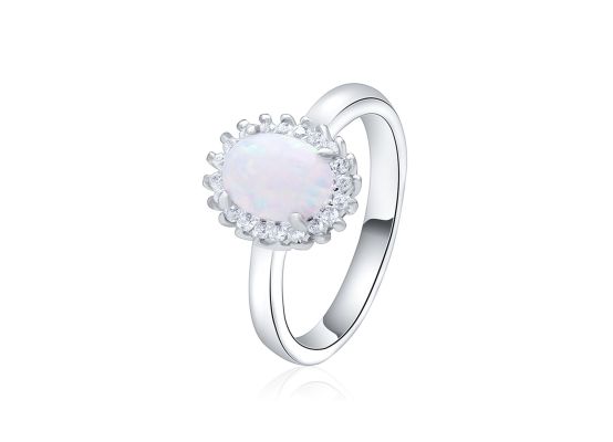 MOISS stříbrný prsten OPÁL