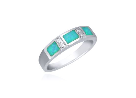 MOISS opálový stříbrný prsten