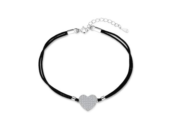 MOISS stříbrný náramek SRDCE