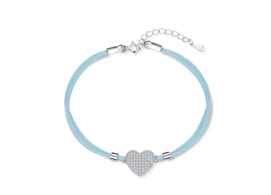 MOISS stříbrný náramek SRDCE