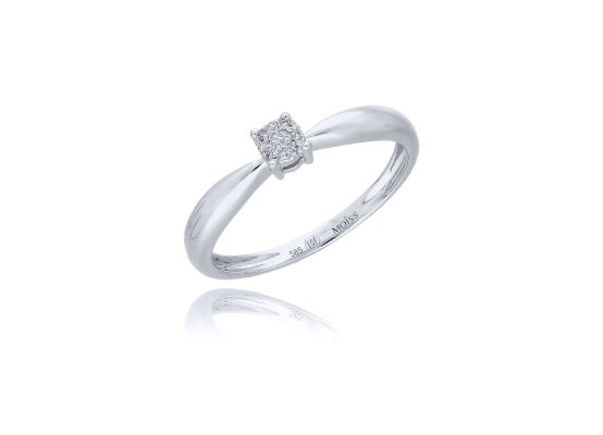 MOISS diamantový prsten z bílého zlata