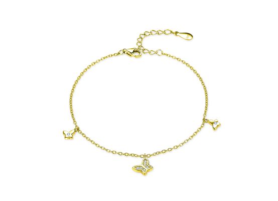 MOISS stříbrný náramek GOLD MOTÝL