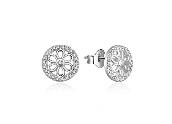 MOISS stříbrné náušnice KVĚTINA