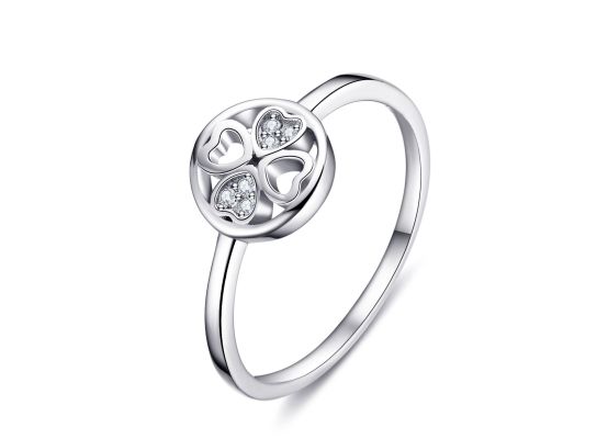 MOISS stříbrný prsten KVĚTINA