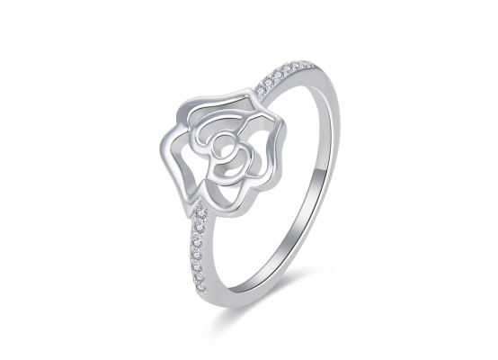 MOISS stříbrný prsten KVĚTINA