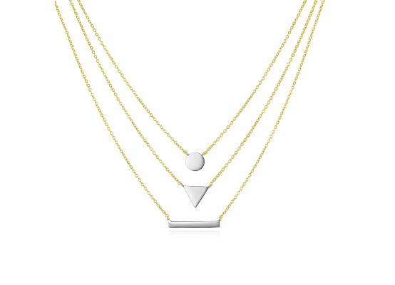 MOISS stříbrný náhrdelník GOLD