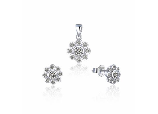 MOISS stříbrná sada KVĚTINA