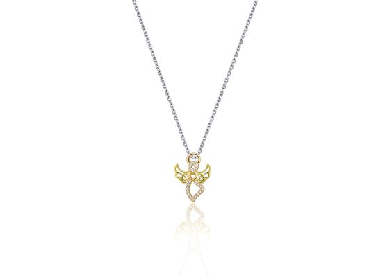 MOISS stříbrný náhrdelník ANDĚL GOLD