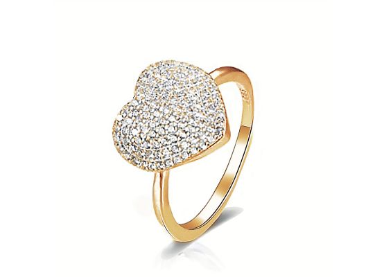 MOISS stříbrný prsten SRDCE